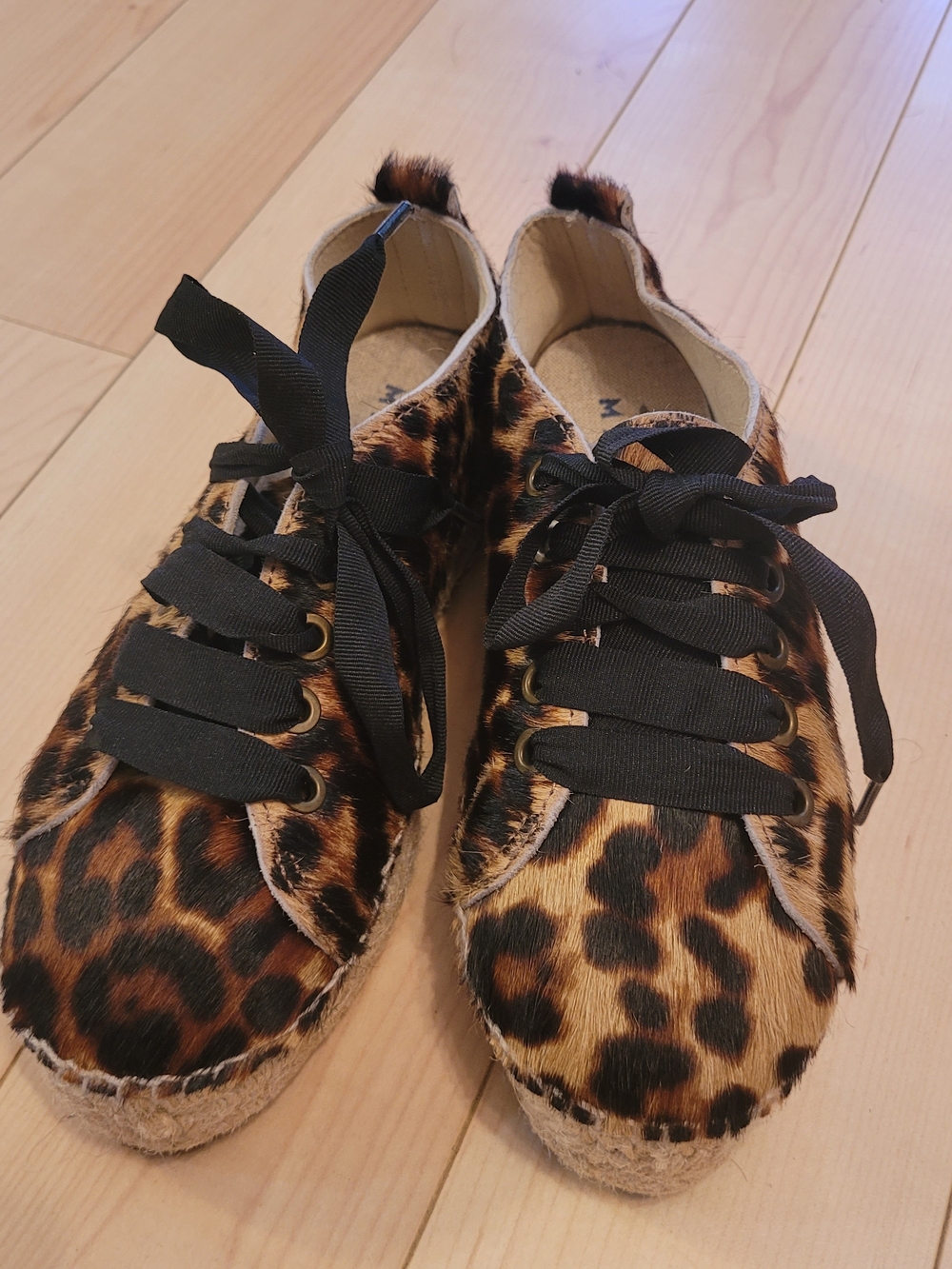 Manebi Espadrille Sneakers with Black Laces